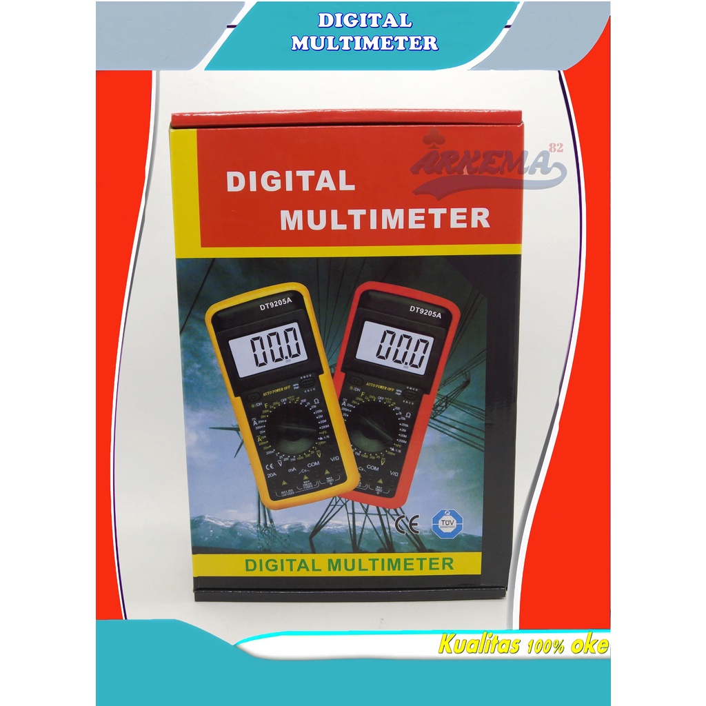 AVO METER | MULTI TESTER DIGITAL DT9205A | MULTIMETER DIGITAL DT9205A | DIGITAL AVO METER