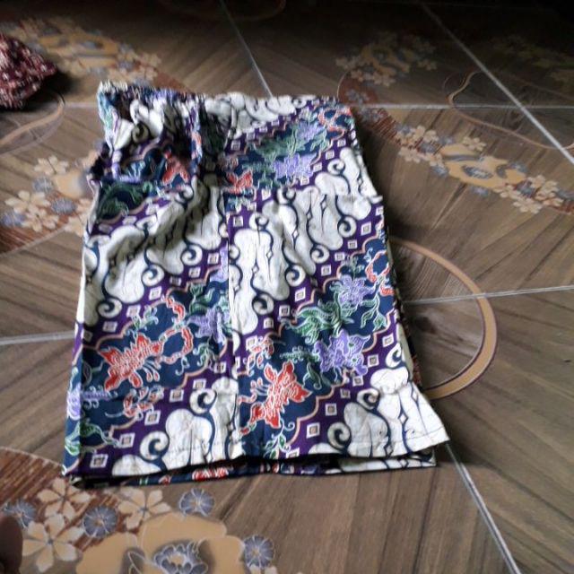 Kulot Batik Bunga Kotak Bahan Katun Stretch