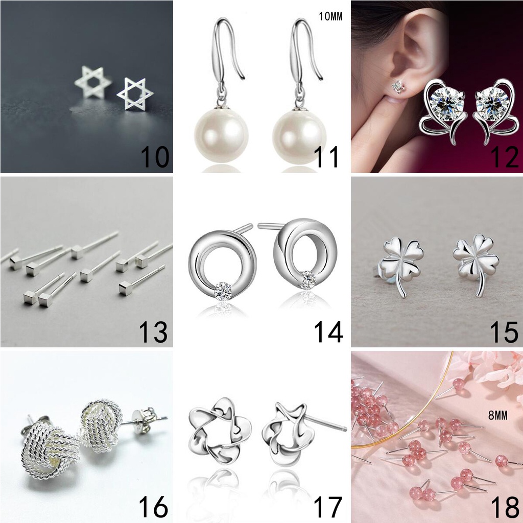 925 anting-anting perak murni, Busana sederhana, Anting-Anting wanita, Perhiasan Fashion Korea, Aksesoris telinga ED002