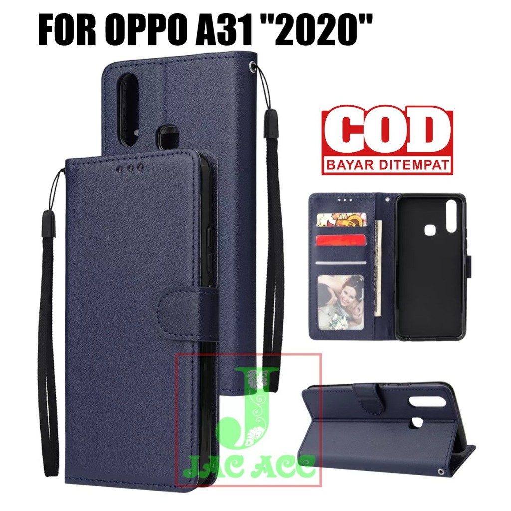 DOMPET HP UNTUK OPPO A31 2020 LEATHER FLIP CASE OPPO A31 2020