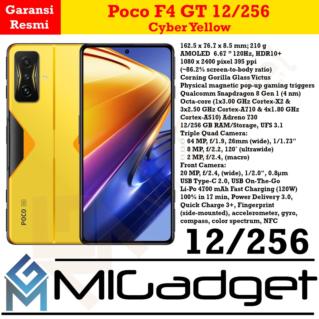 Poco F4 F 4 GT 12/256 Garansi Resmi