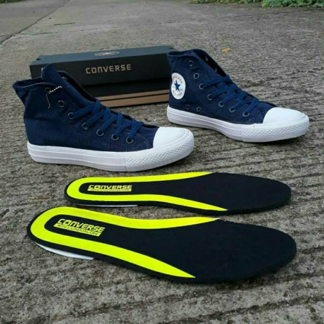 Jual Sepatu Converse All Star Chuck Taylor Lunarlon High Navy | Shopee