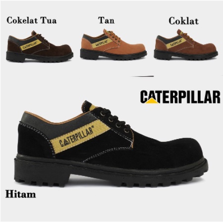 BIG PROMO - Sepatu Boots Pria Pendek Caterpillar SBY Sepatu Pria Safety Ujung Besi Kerja Outdoor