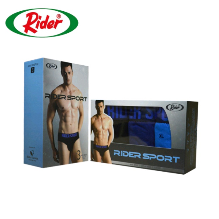 Rider Sport Brief Man R781B Multi warna Box 3 in 1 / Celana Dalam Sport Pria / Pakaian Dalam Pria / Rider Underwear