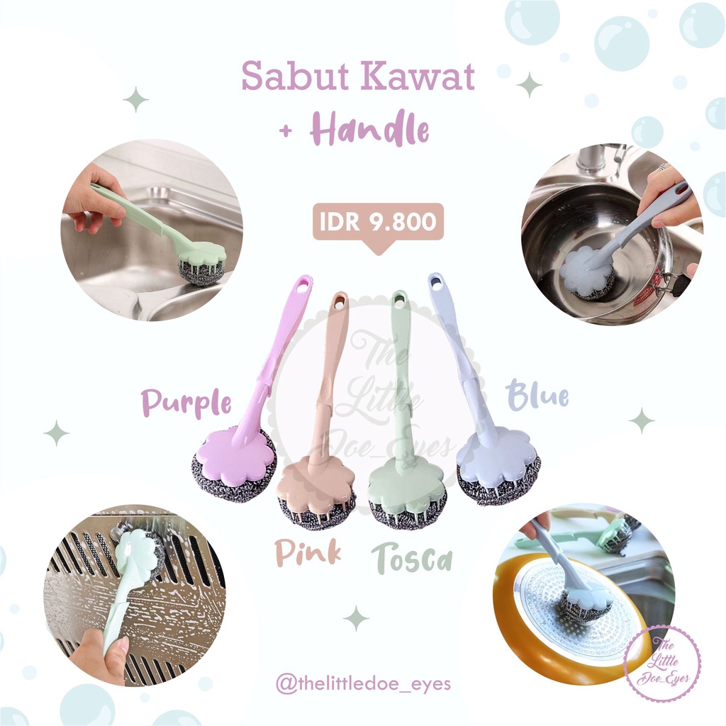 Kitchen Cleaning Tools  (Sponge/ Sabut Kawat/ Sabut Nylon, Magic Sponge Pembersih piring/ wajan)