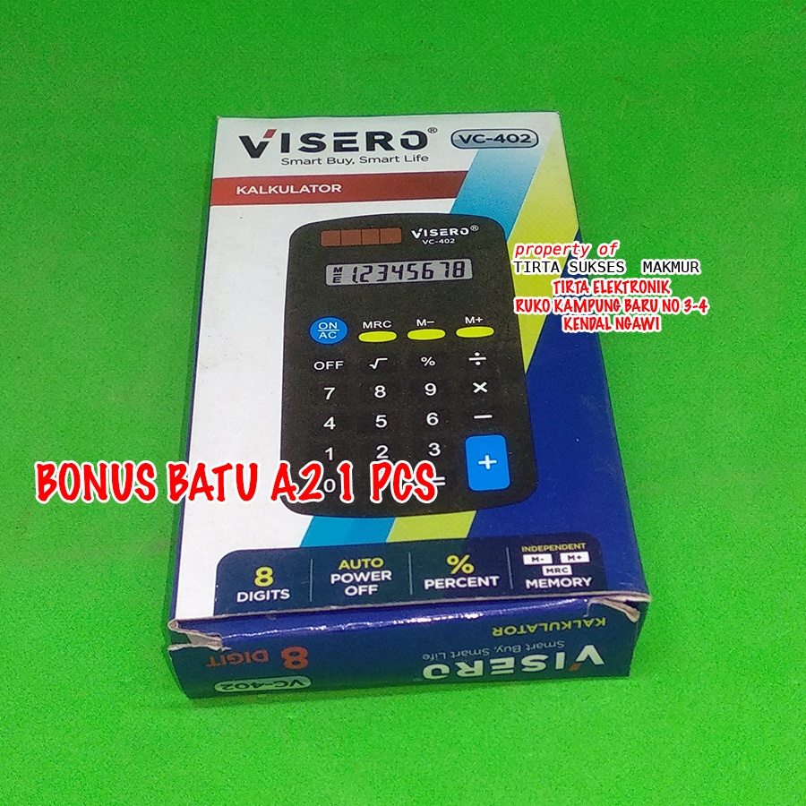 

KALKULATOR MINI CALCULATOR MINI VISERO PLUS BATU