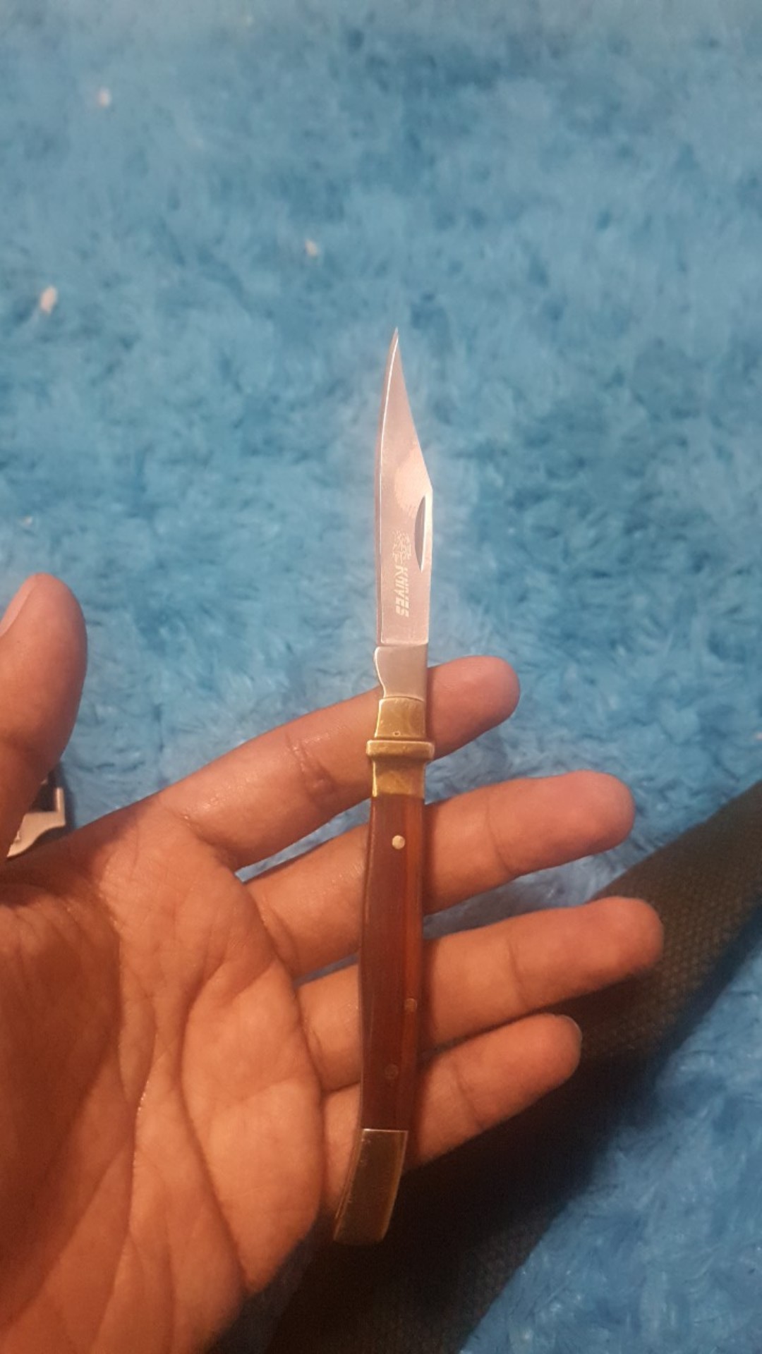 Pisau Knives Sr118a/ Pisau Lipat Kecil Saku/ Mini Knife Handle Tembaga Original