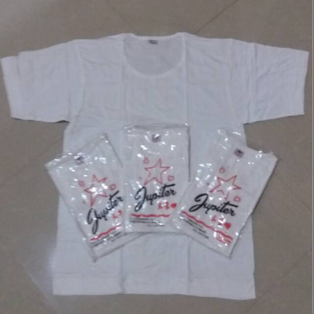 Kaos Dalam Pria KAtun Model Singlet Dan Oblong Merk Jupiter Dan Swan Warna Putih Polos