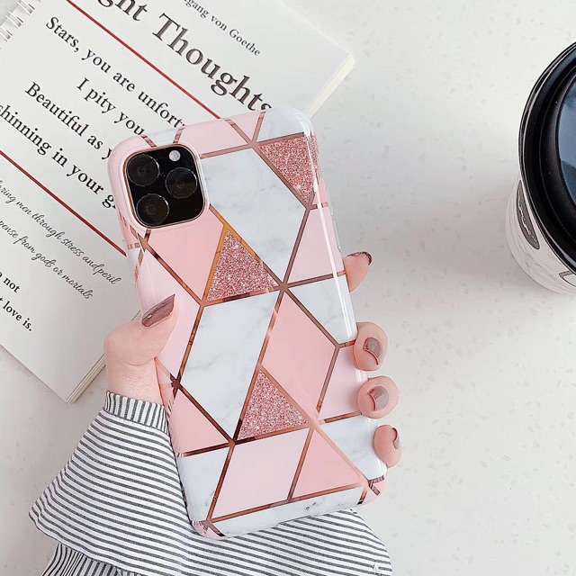 Marble Chrome Pink Samsung A10 A20 A30 A20s A30s A50s A50 A70 Xiaomi Redmi Note 5 6 7 8 pro S7 S8 S9