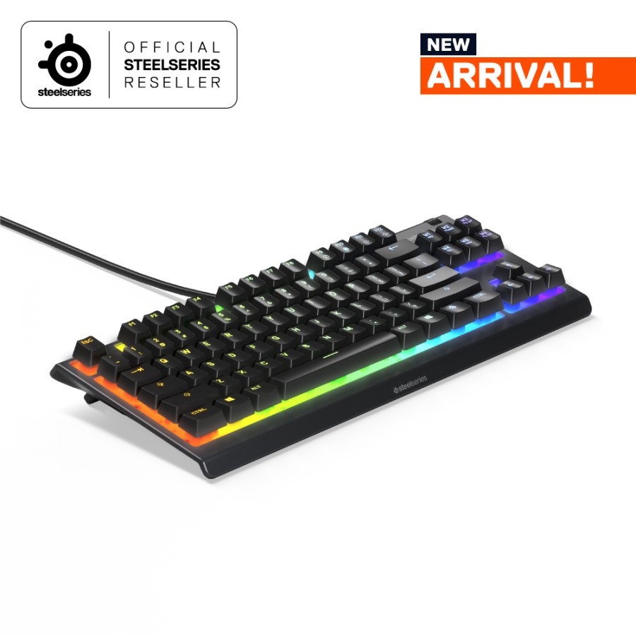 STEELSERIES APEX 3 TKL RGB KEYBOARD GAMING WHISPER QUIET WATER RESISTANT