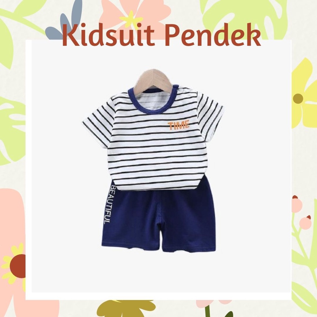 plazababyku KIDS SUIT PENDEK Setelan Anak Bahan Kaos Lengan +Celana Berkualitas Import 0-3 Tahun ebv