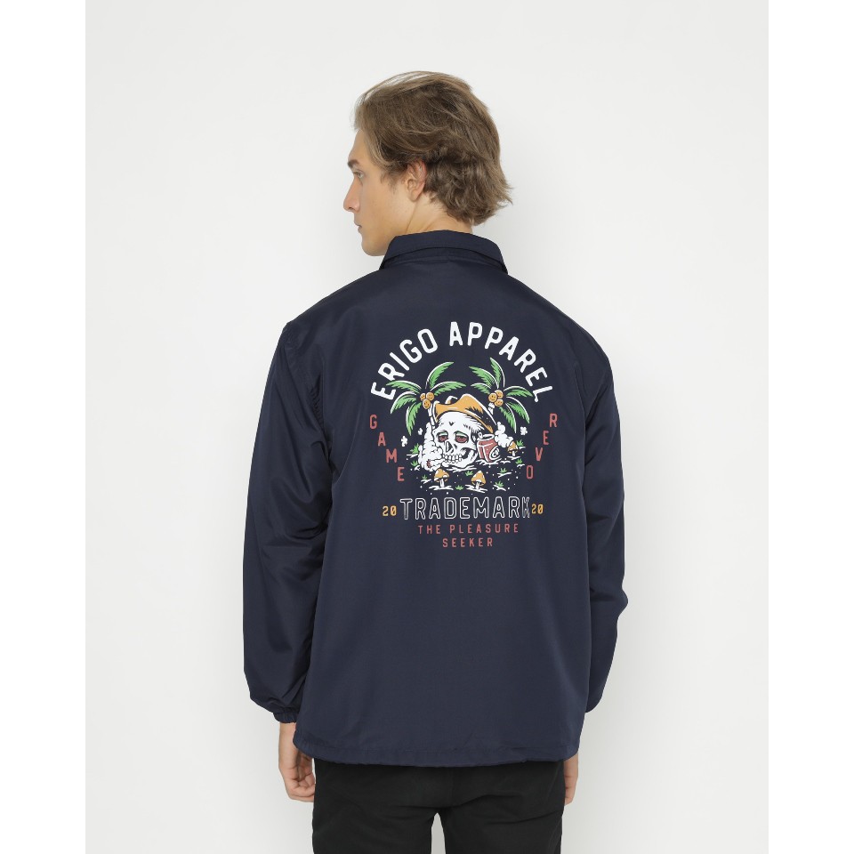 Jual Erigo Coach Jacket Pleasure Navy Indonesia|Shopee Indonesia