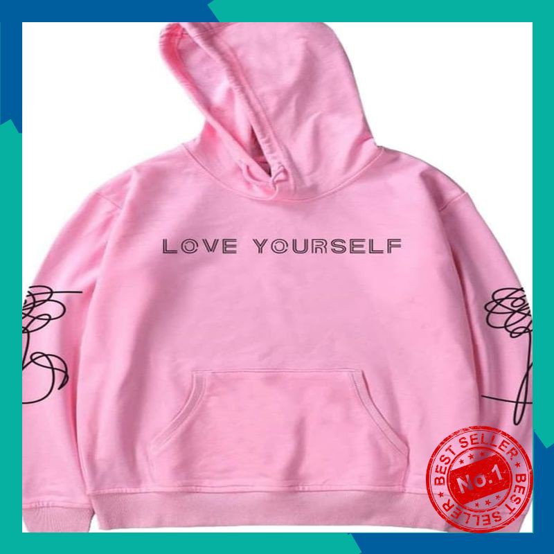 bts love yourself sweatshirt pink