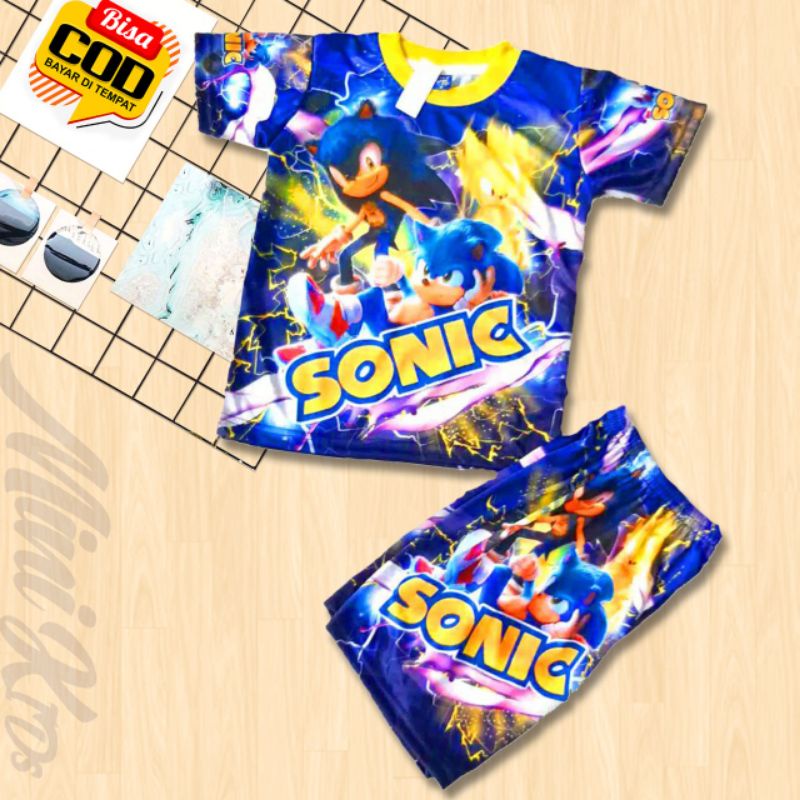 Stelan Baju Anak Sonic Printing
