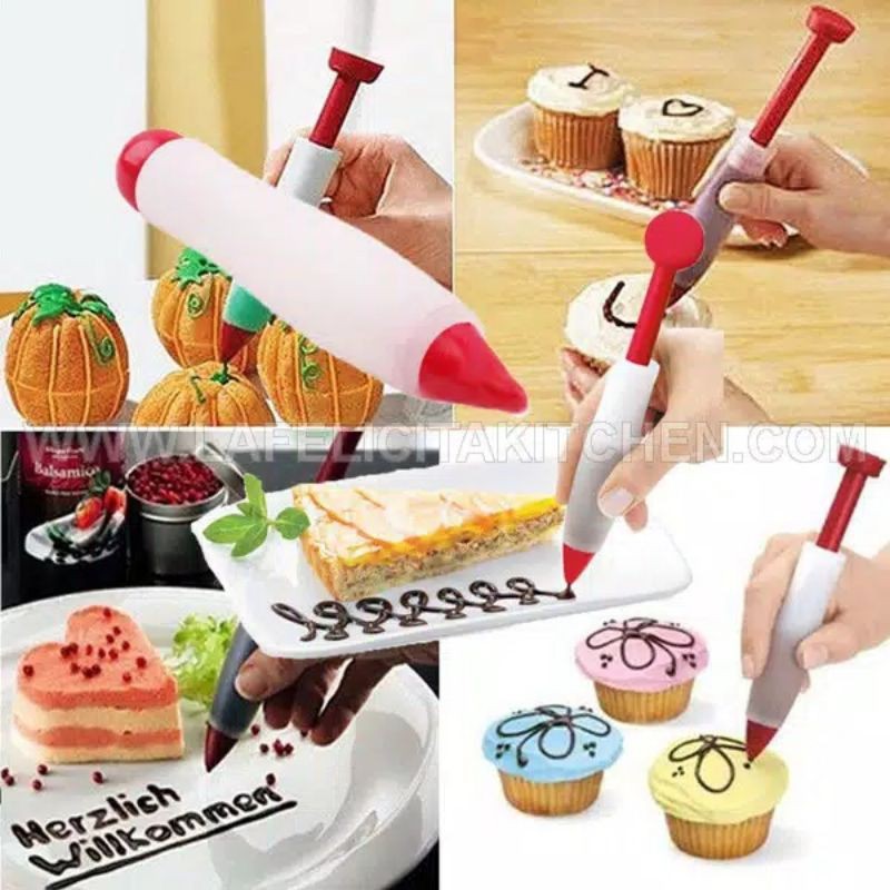 Pen Dekorasi Kue / Penghias Kue Bolu Tart Silikon Silicone