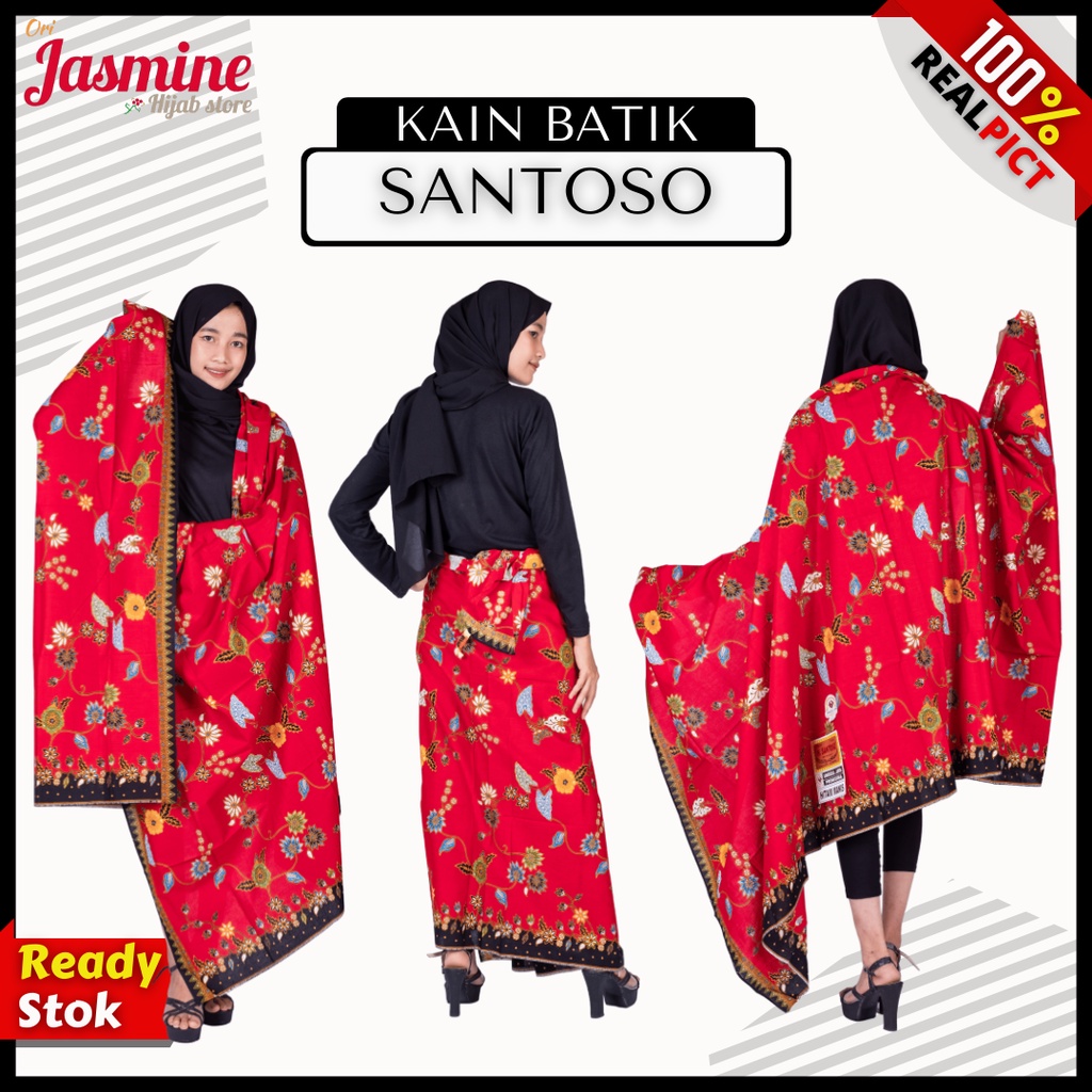 Kain Batik Jarik Wanita Santoso Hitam Manis Unggul Jaya