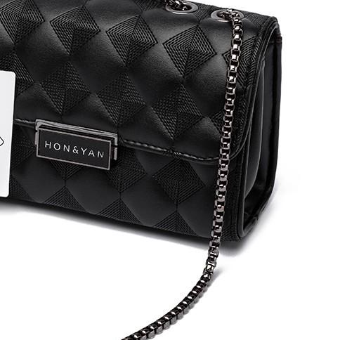 [HONYAN] Tas Selempang Wanita Import Terbaru Promo Sling Bag Tali Rantai Warna Hitam Original Brande