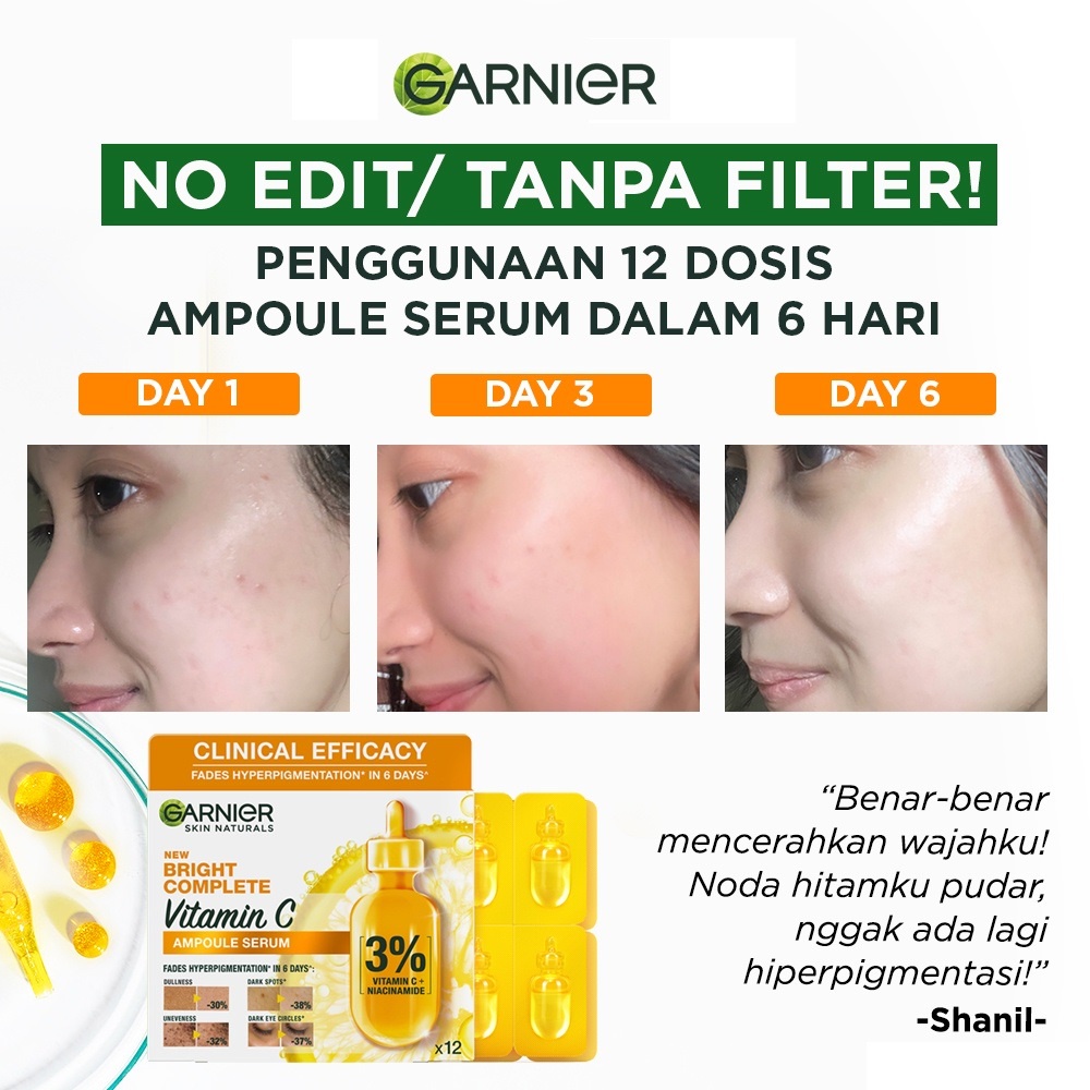 GARNIER BRIGHT COMPLETE VIT C Ampoule Serum (Per PCS)