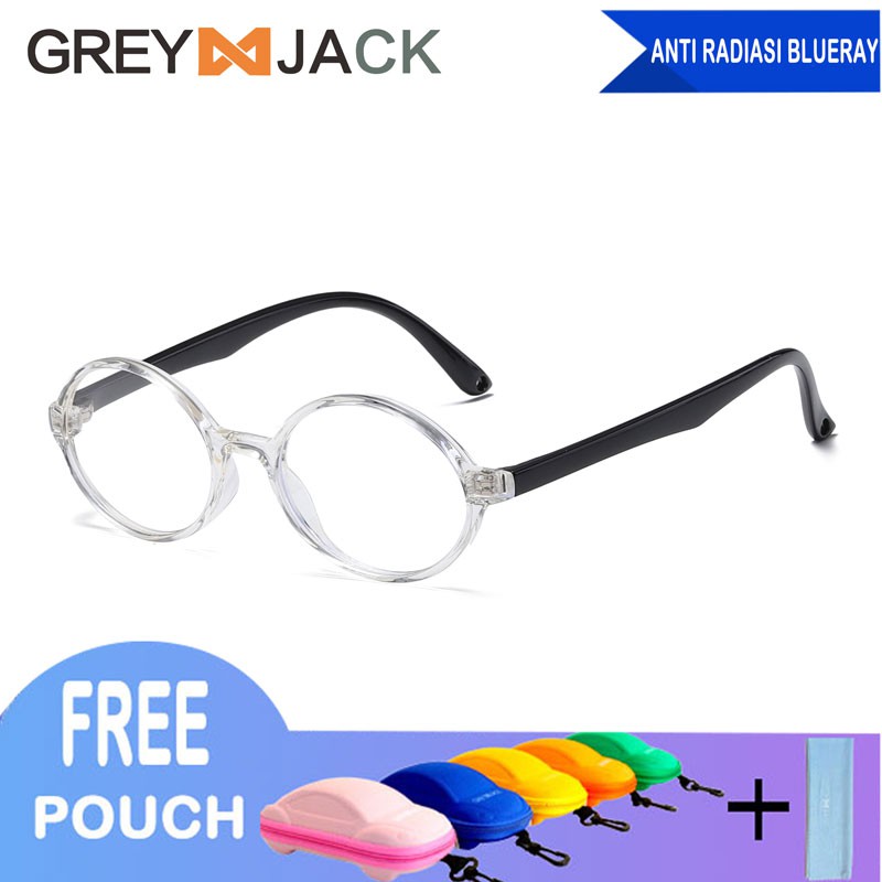 

Grey Jack kacamata anti radiasi anak anti sinar biru bahan lentur 002