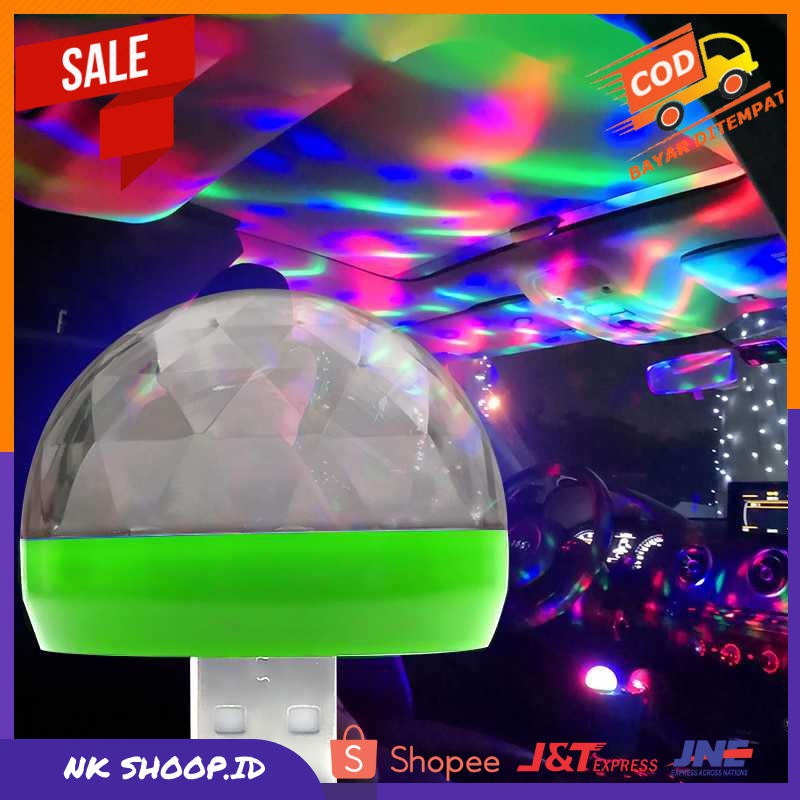 Magic Ball Lampu LED RGB USB Atmospere DJ Light Sound Control