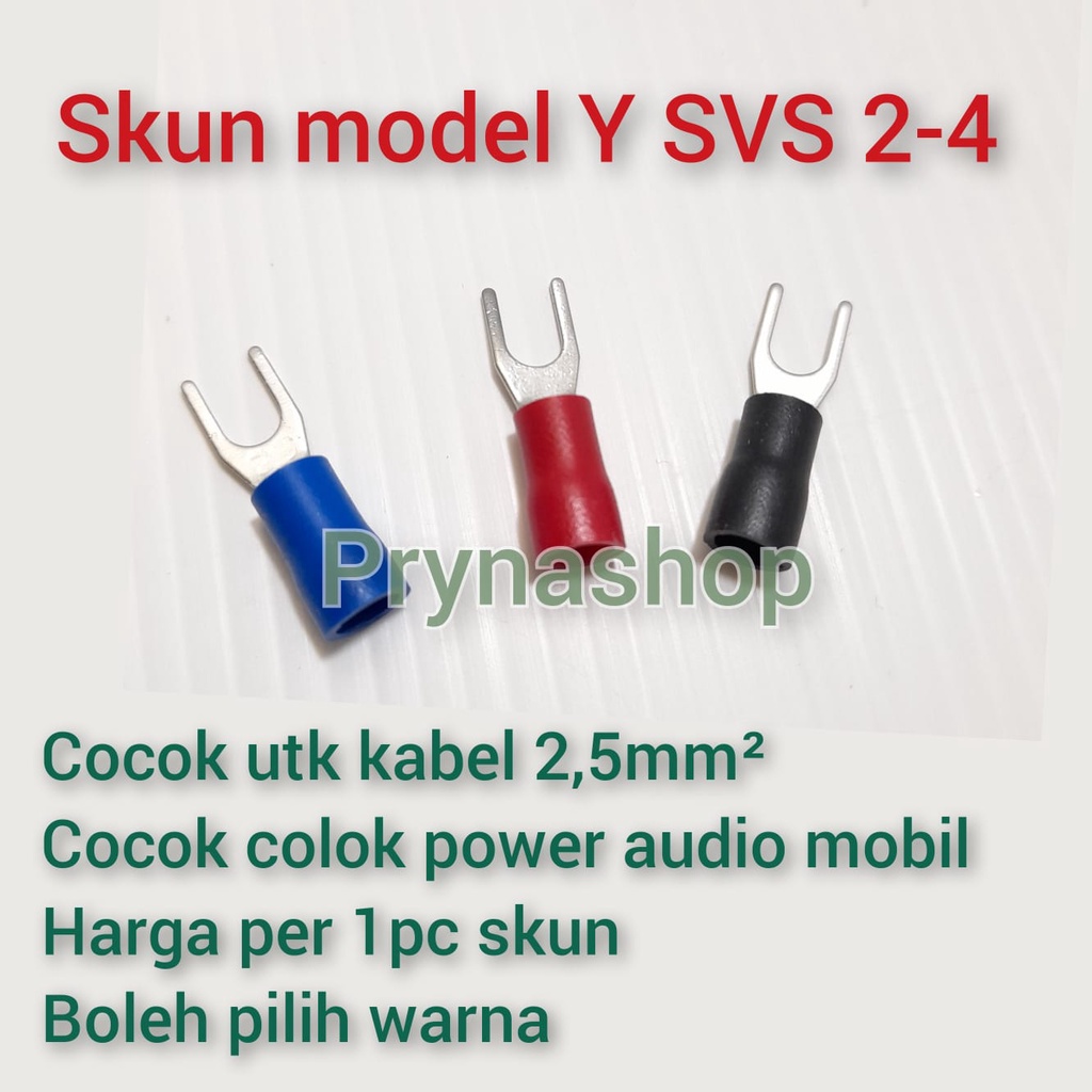 Skun Model Y SVS 2-4 cocok baut 6 kabel 2,5mm power audio mobil 2,5 mm