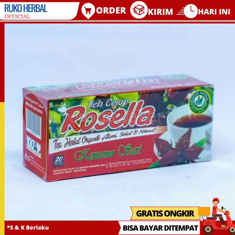 

Teh Celup Rosella rosela Herbal Organic Kencono sari