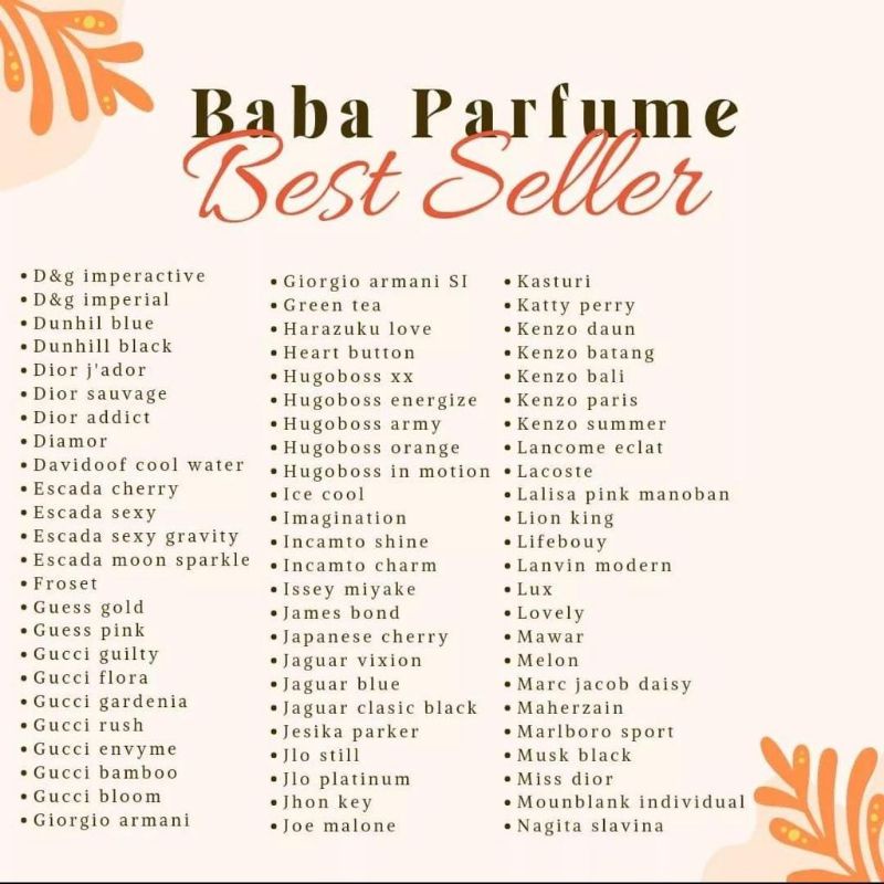 BABA PARFUM BEST SELLER