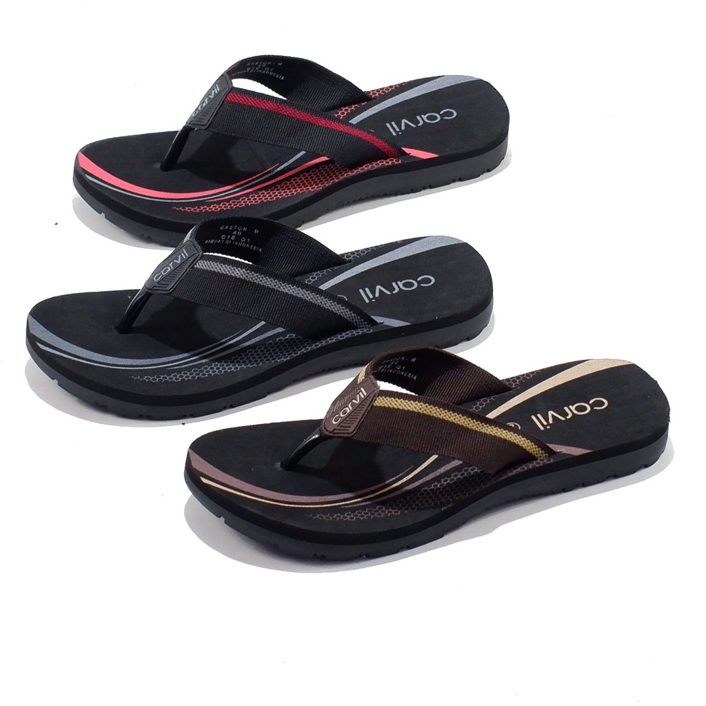 Sandal japit cowok original sendal jepit pria laki laki dewasa model flip flop distro spon Carvil navaro Gaston revelio 38-43