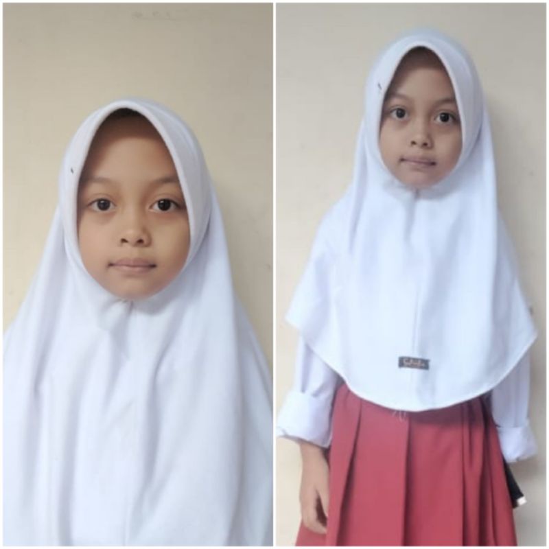 Jilbab Sekolah anak bahan kaos (TK - SD)