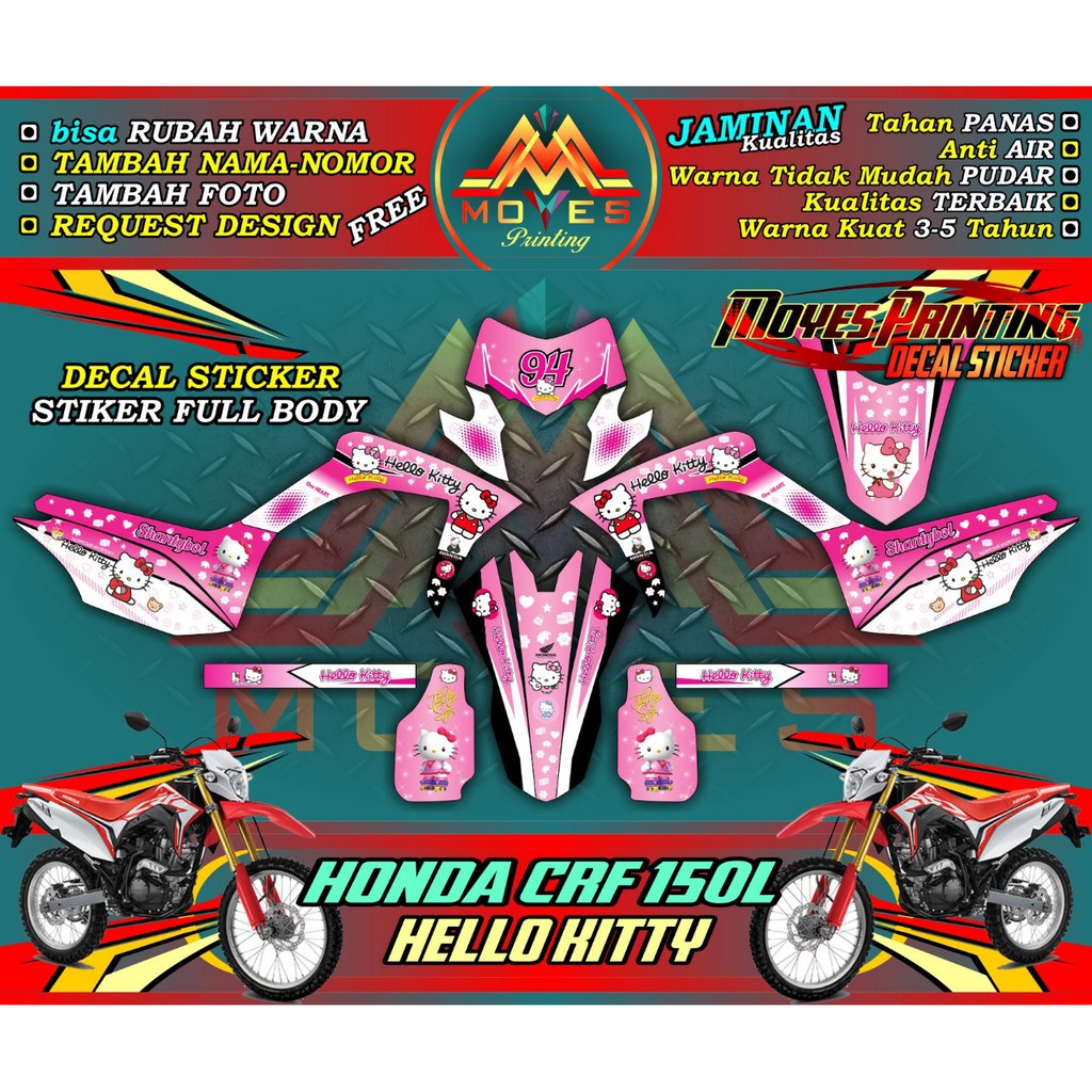 decal stiker motor honda crf 150 stiker motor honda crf 150 striping motor honda crf 150 full body_H