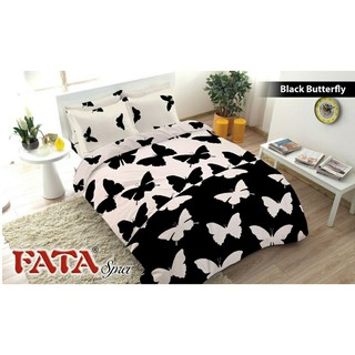 FATA SPREI  HITAM PUTIH MONOKROM  KING QUEEN SINGLE SIZE 