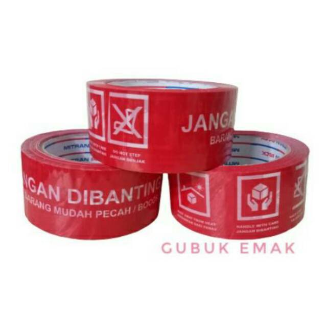 

Lakban JANGAN DIBANTING Packing Olshop Isolasi Selotip Plester Kuat