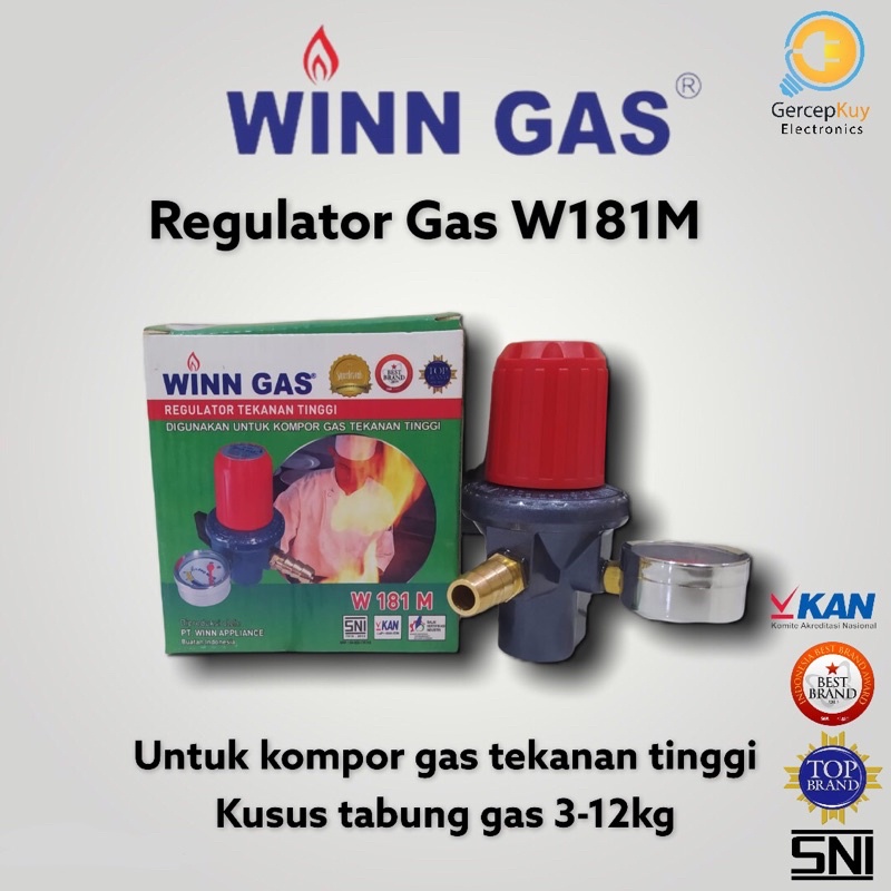 Regulator Gas LPG / Kompor Tekanan Tinggi Winn Gas W181M Original