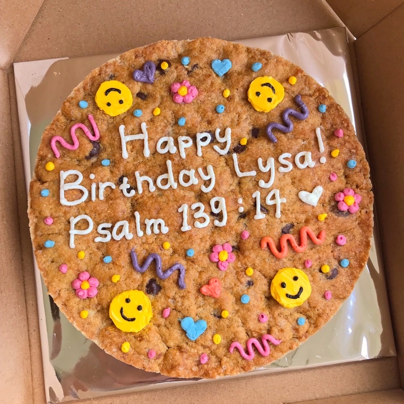 

Giant Cookie Cake: The OG (Decoration + Writings)