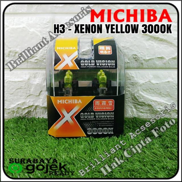 MICHIBA - Xenon Yellow Halogen - H3 / H4 / H7 / H8 / H11 / HB3 / HB4 / PS24 / H27 / 9012 HIR2