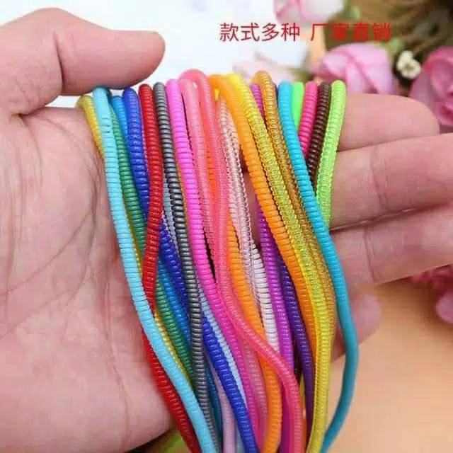 COVER PELINDUNG KABEL CABLE DATA CHARGE USB HP SPIRAL PER MURAH WARNA |2100