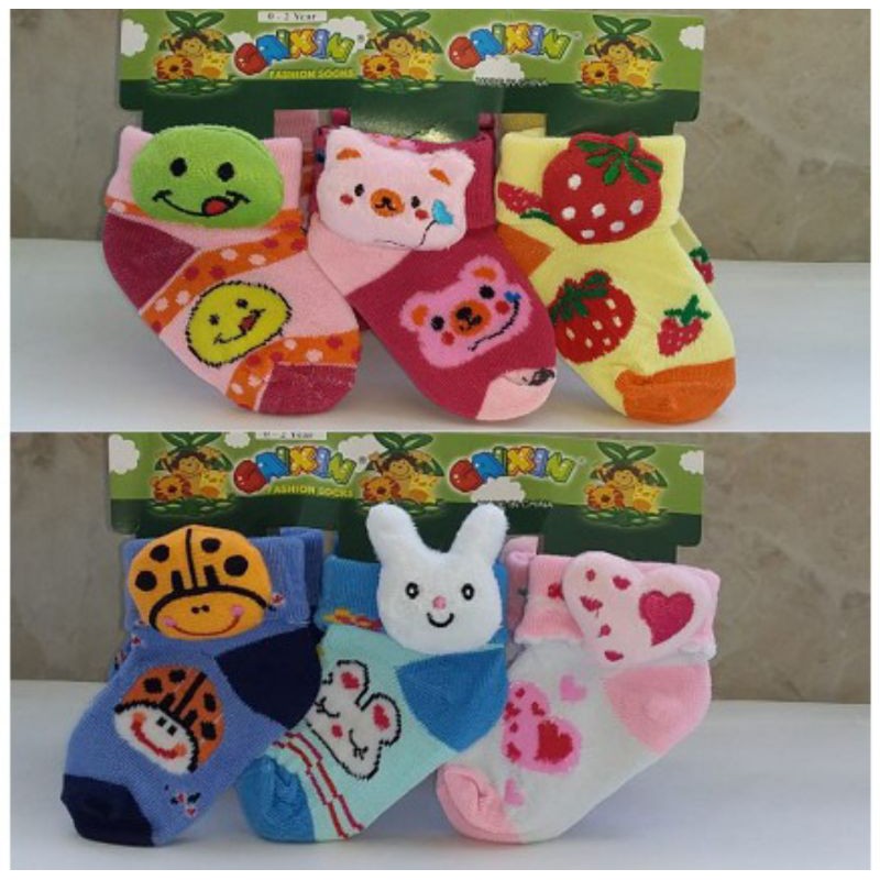 kaos kaki bayi karakter/3pcs