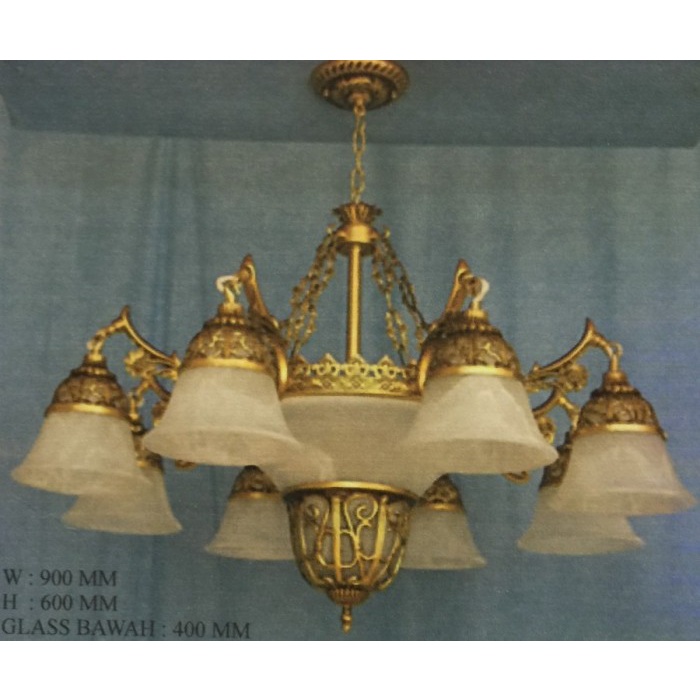 LAMPU GANTUNG HIAS KLASIK ANTIK 11 LAMPU AB