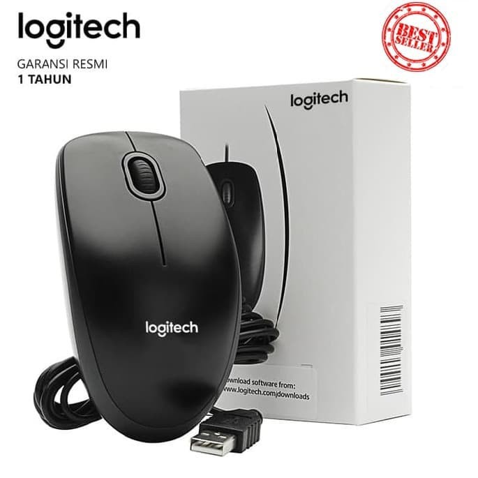 Mouse Logitech B100 - Mouse USB Optical B100 100% original garansi resmi