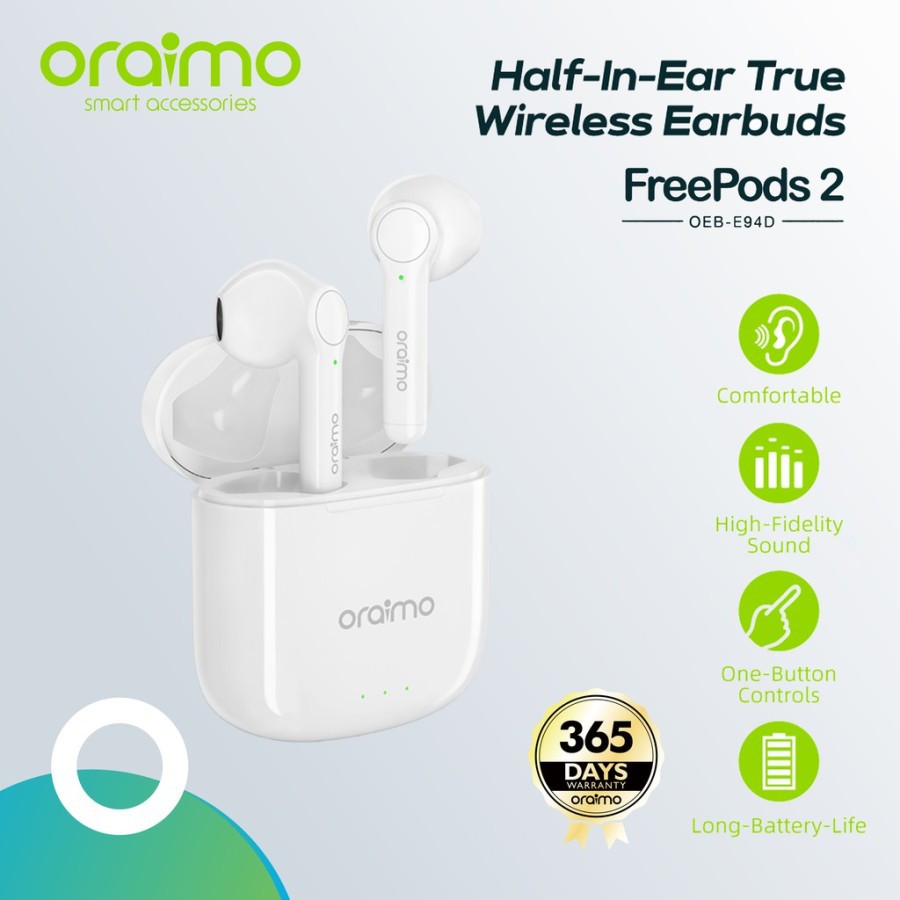 Oraimo Freepods 2 TWS Bluetooth Earphone Wireless Headset OEB-E94D
