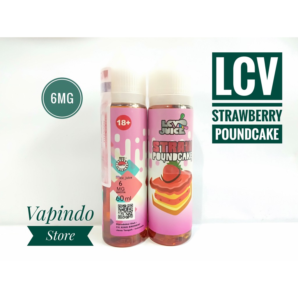 [6MG] LCV STRAWBERRY POUNDCAKE 60ML STRAW KING BREWERY E LIQUID VAPE