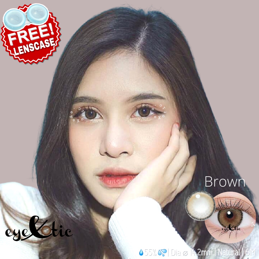 Softlens Kitty Kawaii Mini Ella Brown - Soflens COD Instant Tangerang by Eyexotic - Brown Natural
