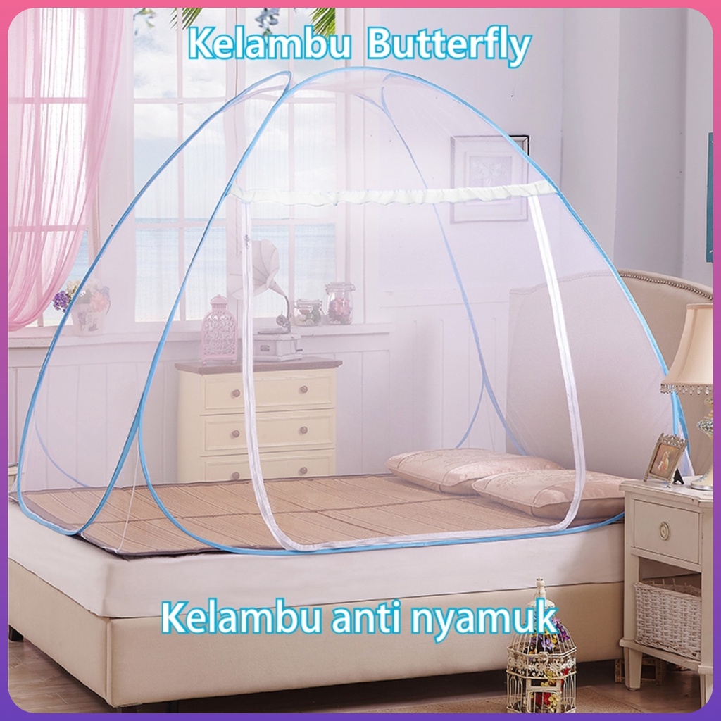 Kelambu Lipat Kelambu Anti Nyamuk Bayi Anak &amp; Dewasa Kelambu Tempat Tidur - Universaldekorasi