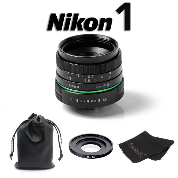 Paling Murah  !!! 35mm Aps-C Cctv Camera Lens Green Circle NIKON Nikon1 V1 J1 V2 J2
