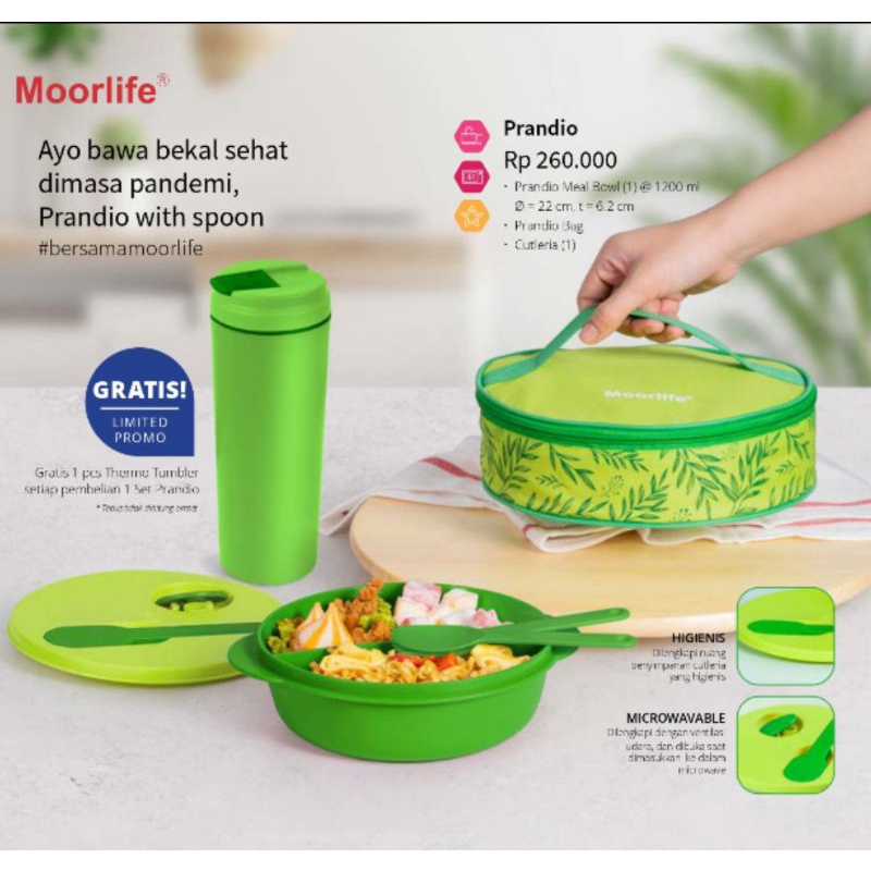 Moorlife Prandio 1200 ml / kotak makan / lunch box