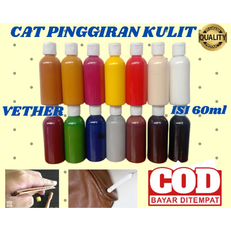 cat pinggiran kulit original,cat pinggiran tas,dompet sepatu jaket dll