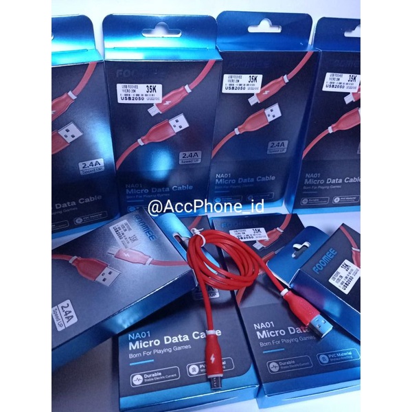 KABEL DATA USB MICRO FOOMEE 2.4A FAST CHARGING⚡ NA01