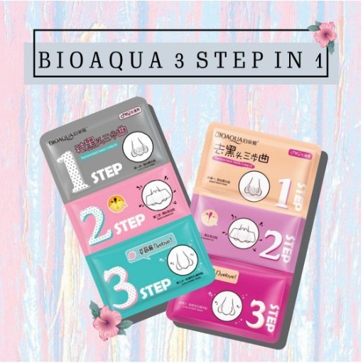 Bioaqua 3 Step in 1 Remove Blackhead Masker Penghilang Komedo