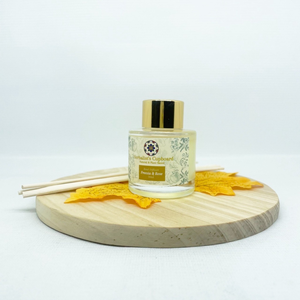 Reed Diffuser Aromatherapy Freesia &amp; Rose 50ml by Herbalist's Cupboard | Pengharum Ruangan