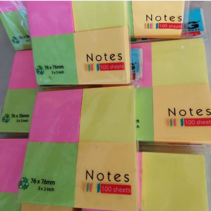 

Post it / Memo Stik / Sticky Note BIG ESELON 76x76 mm isi 100 Lembar